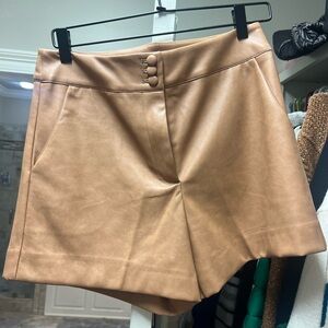 Dolce Cabo Tan Leather Women's Shorts